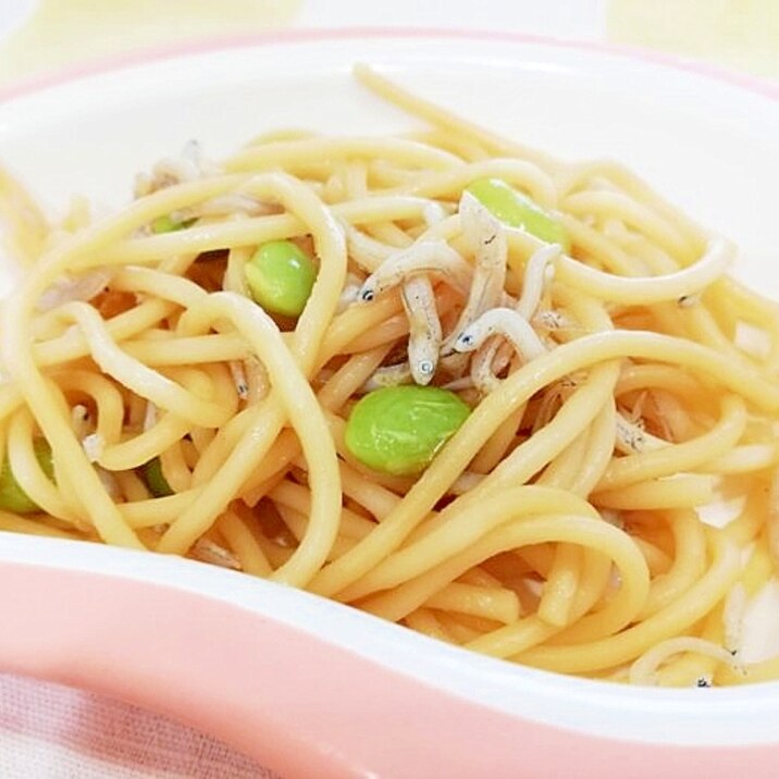 超簡単！レンジdeしらすと枝豆のパスタ